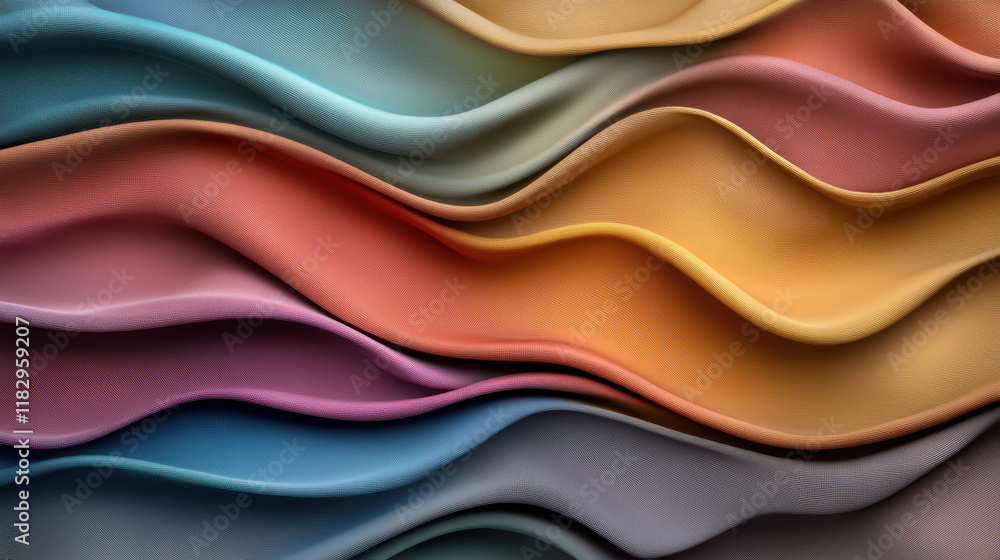 Poster colorful digital patterns create sense of movement and flow