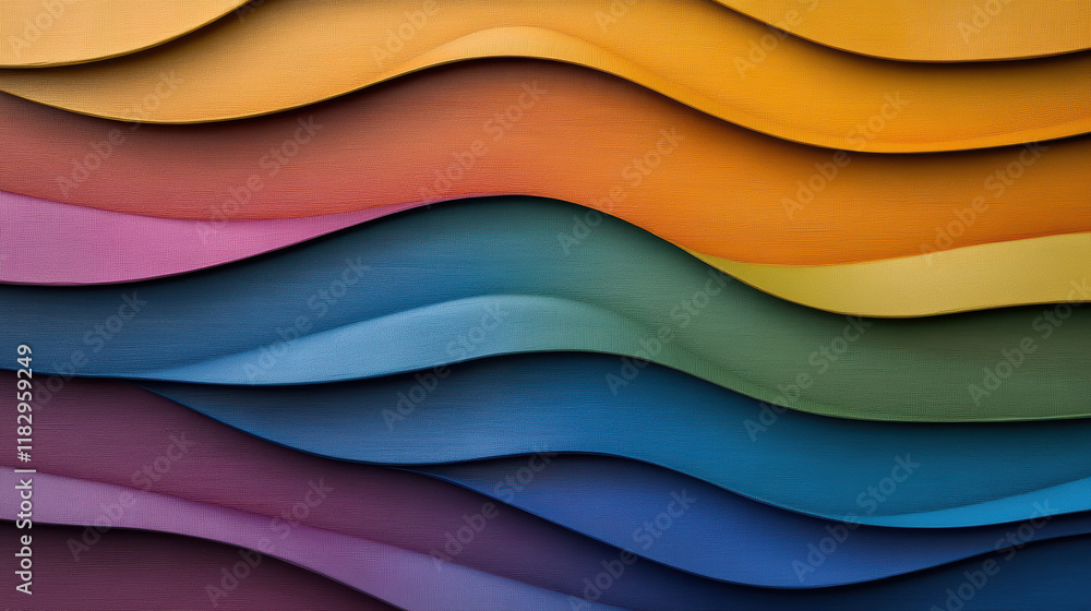 Poster colorful digital patterns create sense of unity and harmony in design