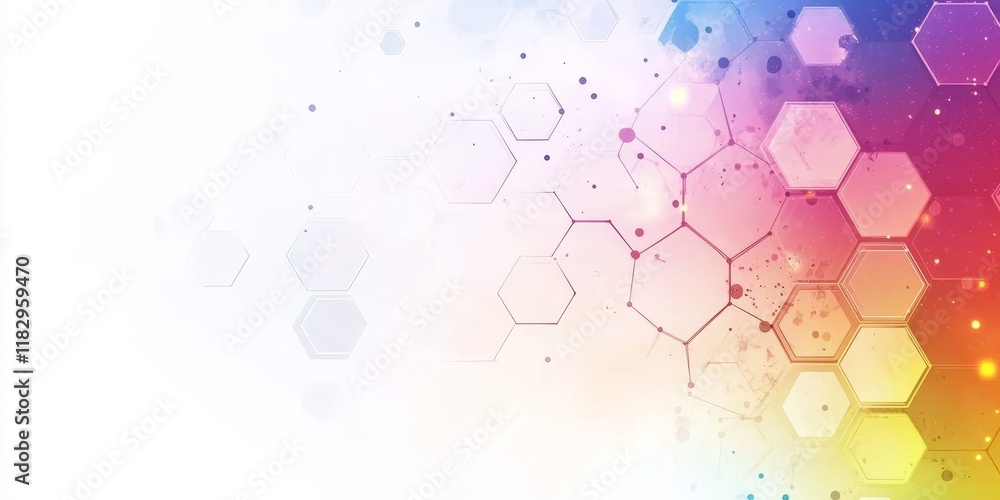 Aufkleber Abstract colorful hexagonal pattern background. (1)