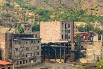 Armenia, Lori Province, Alaverdi. Closed copper smelting plant. Major polluter.