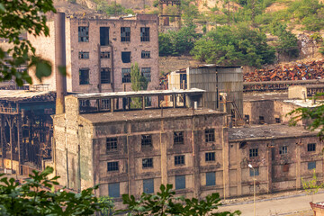Armenia, Lori Province, Alaverdi. Closed copper smelting plant. Major polluter.