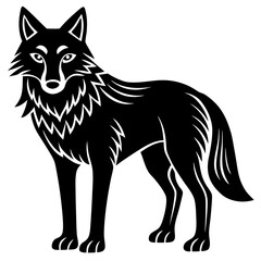 wolf vinyl vector illustration