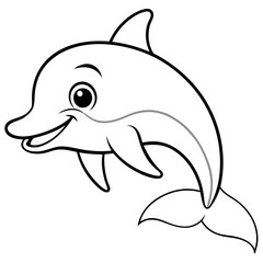 dolphin isolated on white background