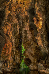 La Cueva del Indio, or Indian Cave, where small boats take tourists, near Vinales, Cuba.