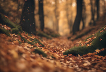 Obraz premium autumn hiking senior couple hike walking nordic sport athletic active althy alth season fit fitness pensioner recreation forest