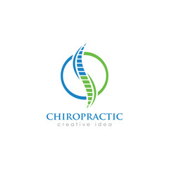 Creative Chiropractic Concept Logo Design Template