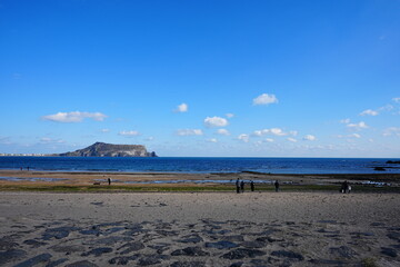 wonderful seascape with fine rock beach