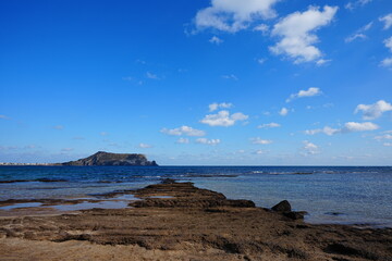 wonderful seascape with fine rock beach