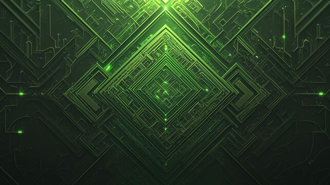 サイバネティックなエメラルドグリーン模様のトランジション7