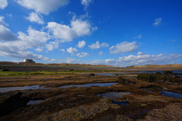 seaside house and fine rock beach