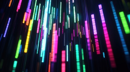 Abstract Neon Light Streaks