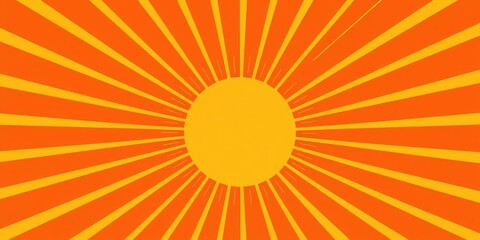 retro vintage style background with sun rays light yellow orange sunburst vector illustration, retro, light, sunburst