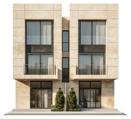 Fototapeta premium PNG Real contemporary Duplex houses architecture building urban.