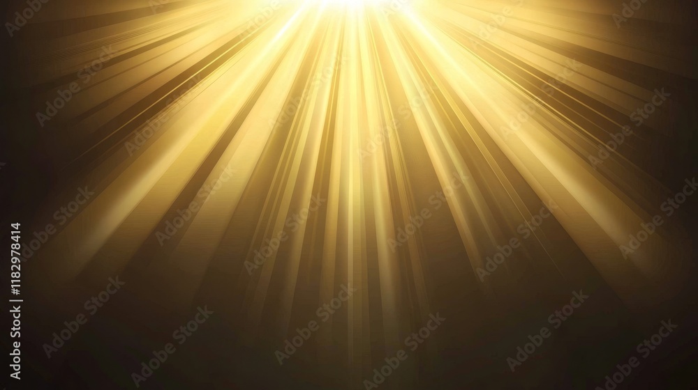 Poster beautiful golden light rays illuminating a dark background creating a warm and inspiring atmosphere 