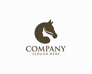 Horse and woman logo