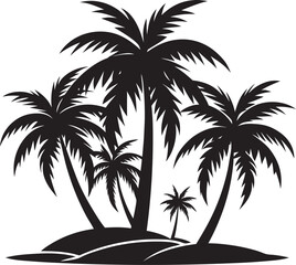 Fototapeta premium Tropical Palm Tree Silhouette