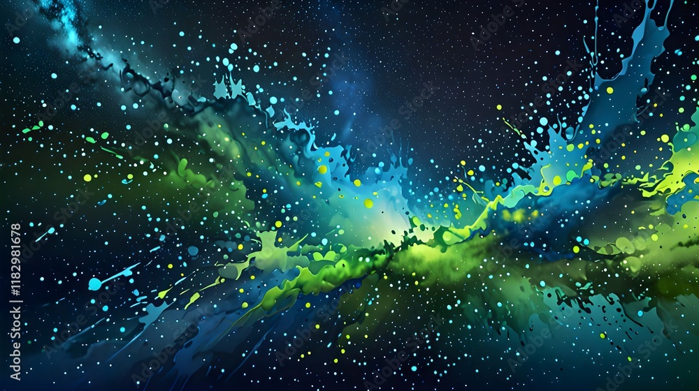 Poster abstract background gradient color blue green texture splash watercolor. abstract background gradien