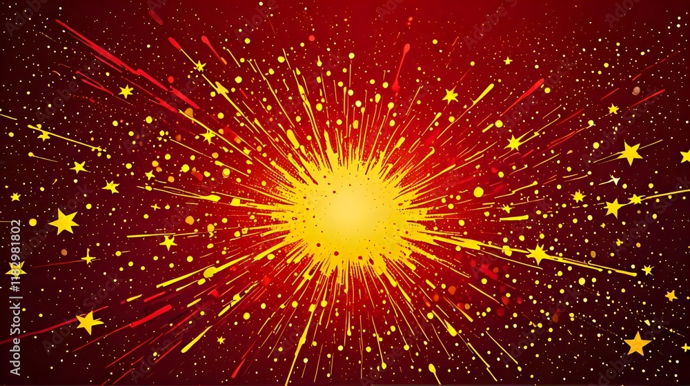 Aufkleber fireworks light like exploding in the galaxy space. abstract wallpaper background gradation