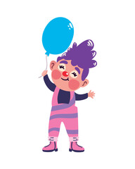 happy clown with balloons decoration