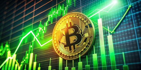 Green Arrows Soaring: Bitcoin Price Surge in Low Light