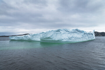 Tabular iceberg near Twillingate, Newfoundland and Labrador, Canada.