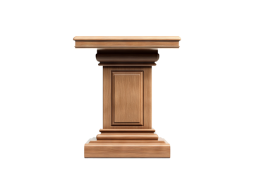  wooden podium. Wooden speech podium