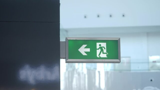 emergency exit door inside of a building 