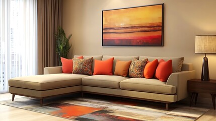 Small living room with a sectional sofa