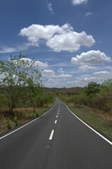 Naklejka premium Autopistas y carreteras en el estado Guarico. Muchos kilometros de vias asfaltadas para conectar los diferentes puntos del estado.