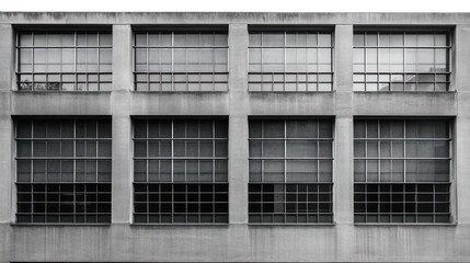 Architectural Symmetry: A Study in Grey Concrete and Glass
