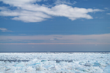 Pack ice in Strait of Belle Isle along the south coast of Labrador, Newfoundland and Labrador, Canada. © Danita Delimont
