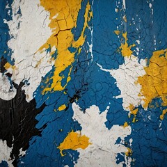 Abstract grunge texture: blue, white, yellow, black color
