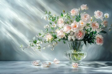 bouquet of flower in vase