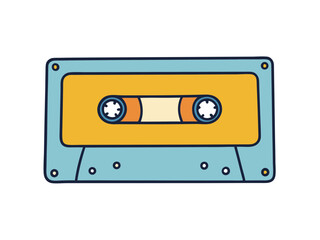 Obraz premium Retro Cassette Tape Music, Audio, Vintage, 80s, 90s, Analog, Recording
