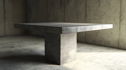 Square concrete table industrial style