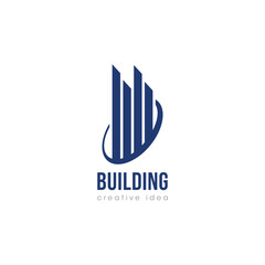 Creative Building Concept Logo Design Template
