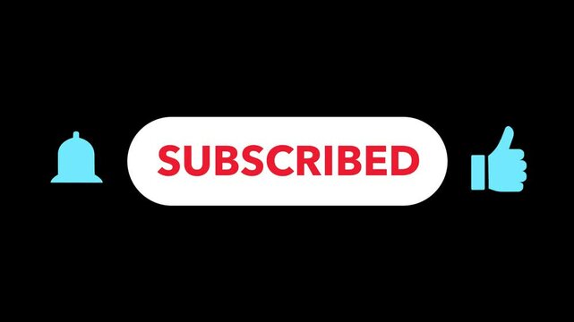 Like and Subscribe Pop-Up Animation Overlay for Video Content