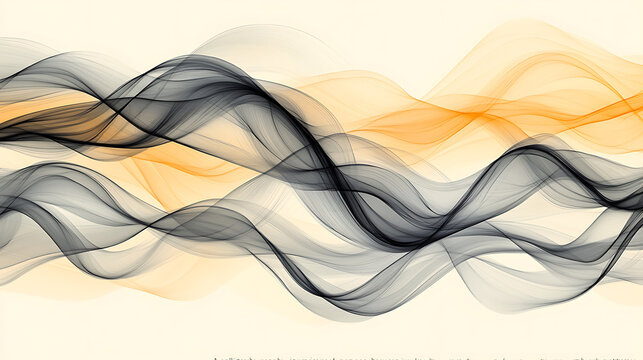 Black and Orange Abstract Wave Background Design