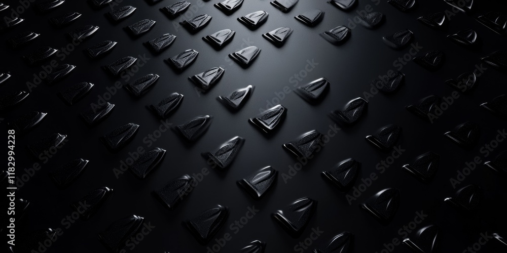 Poster Abstract dark textured surface with repeating geometric patterns.