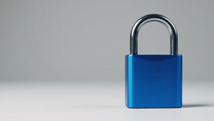 Fototapeta premium Modern blue padlock representing digitalphysical security and protection perfect for tech-themed designs