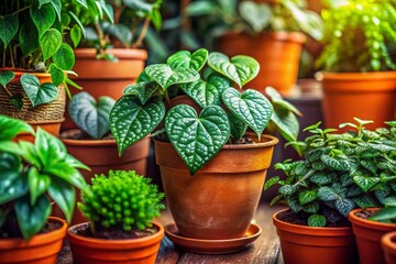 Heart Shaped Indoor Plants, Romantic Home Decor, Green Houseplants, Lush Foliage, Potted Plants