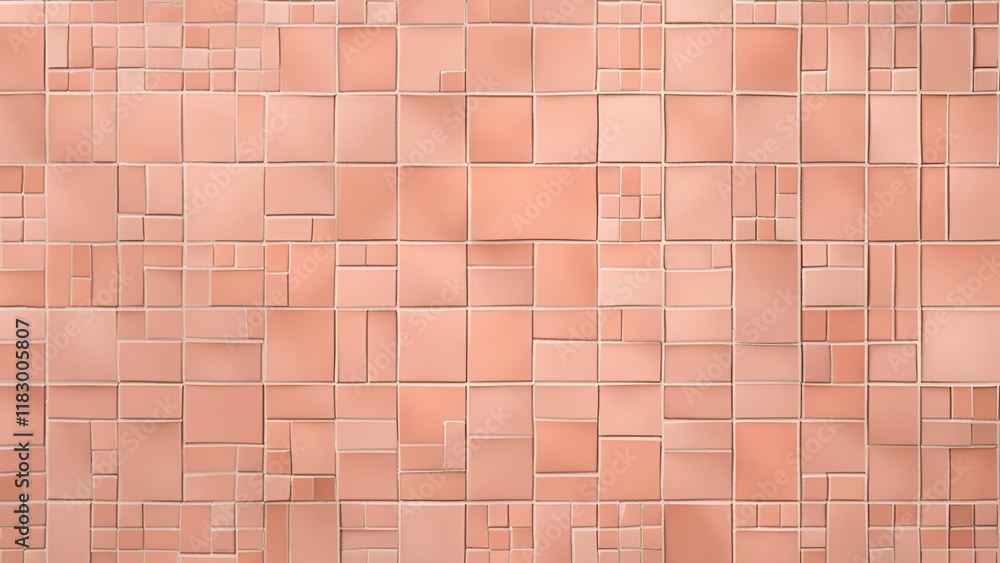 Poster a background composed of textured tiles in a soft peach hue