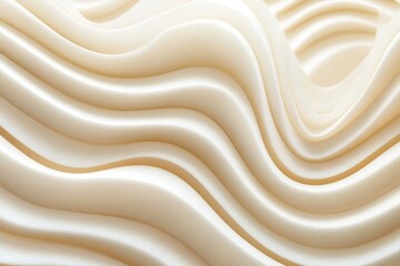Obraz premium Elegant Cream Waves in Fluid Design, Capturing Softness and Texture for Artistic, Modern Backgrounds or Website Use in Interior and Product Photography