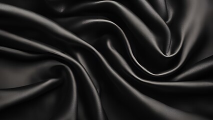 Fototapeta premium A sophisticated black fabric surface that offers generous space for written content