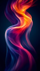 Obraz premium Digital technology red and blue flowing lines poster background