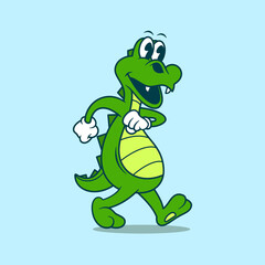 Cute Crocodile Cartoon Vector Art, Illustration and Graphic