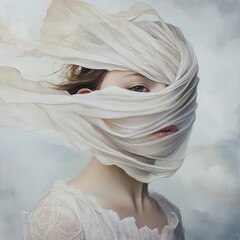 Veiled Woman: A Dreamlike Portrait