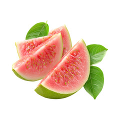 Guava Slices Isolated on Transparent Background