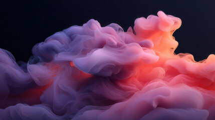 Obraz premium vibrant swirl of neon pink and electric purple creates dreamy atmosphere. soft, flowing shapes evoke sense of calm and creativity
