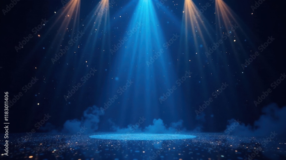 Aufkleber illuminated stage with sparkling floor and mystic atmosphere